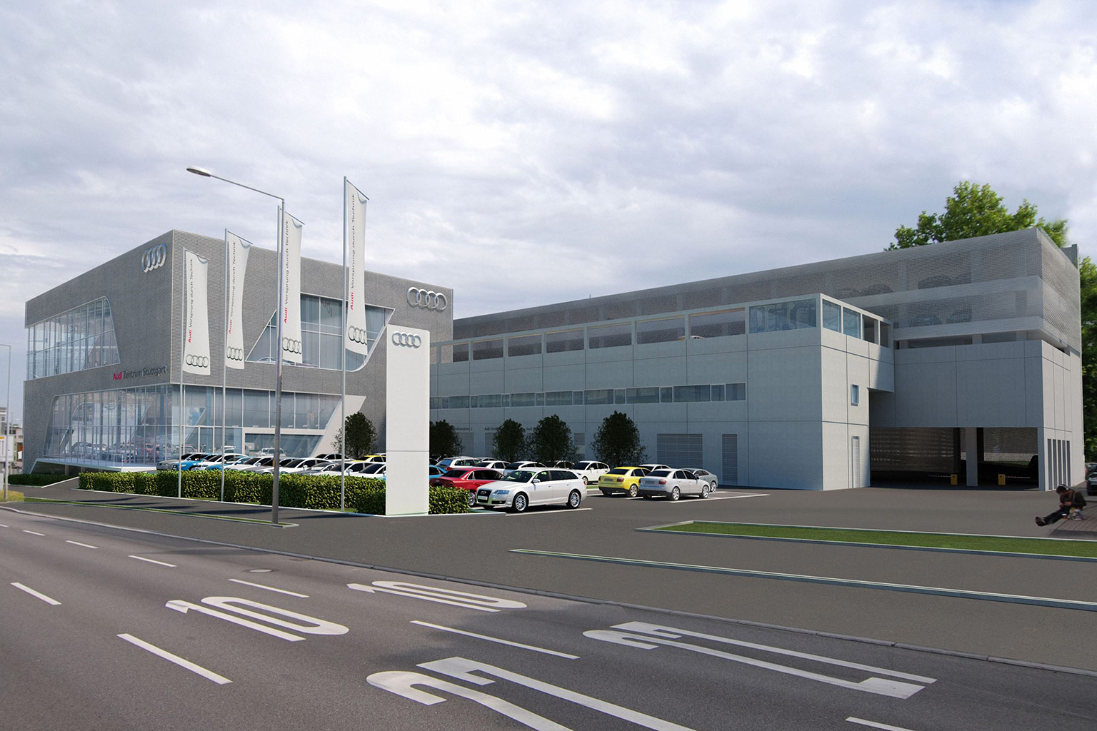 Audi Stuttgart Feuerbach industriebau leonhard weiss bauunternehmung Audi Stuttgart Feuerbach industriebau leonhard weiss bauunternehmung