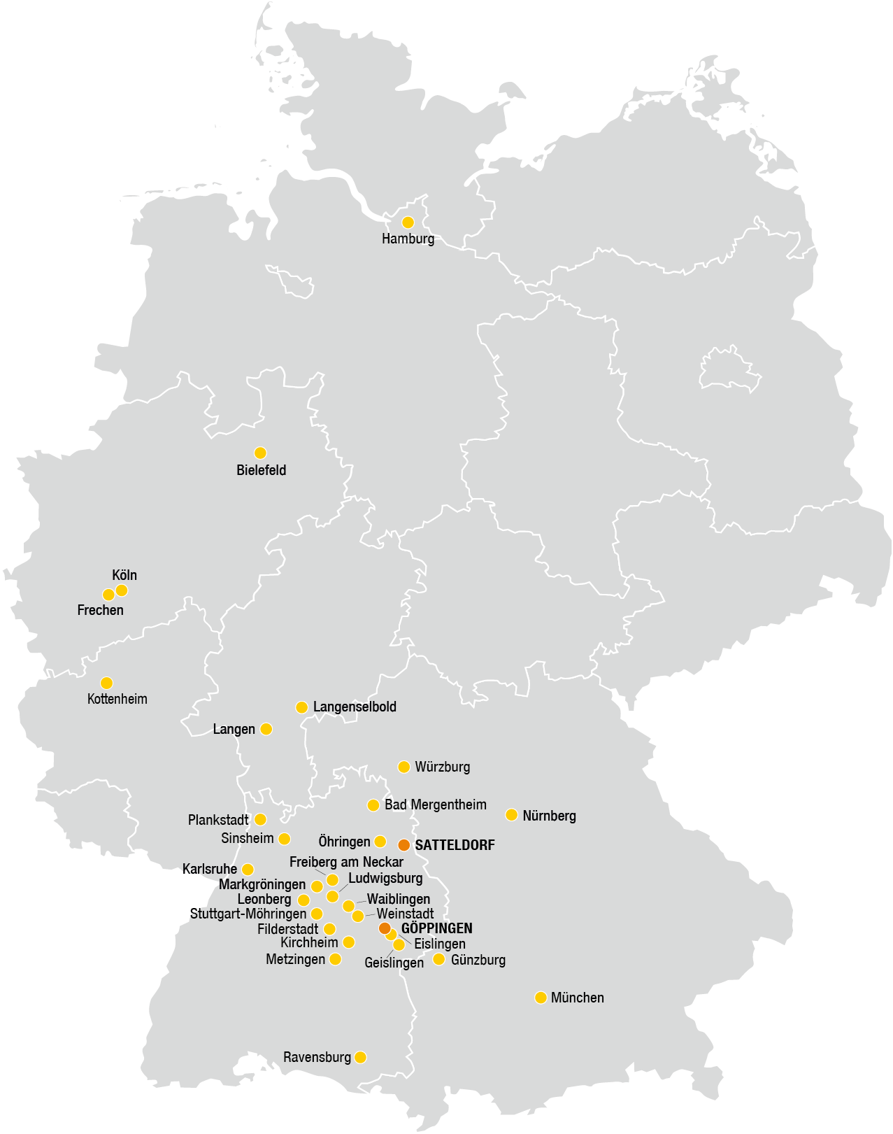 Standortkarte Deutschland