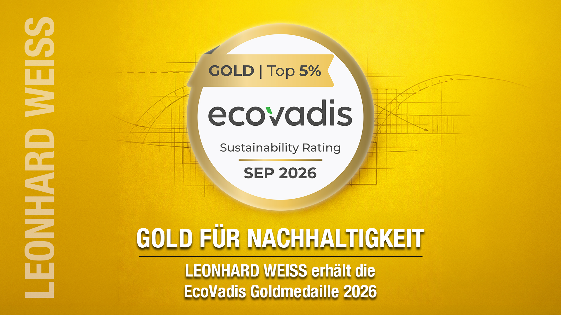 Goldenes Siegel auf gelben Hintergrund.